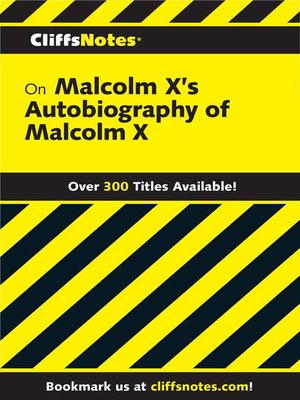 cover image of CliffsNotes on Malcolm X's the Autobiography of Malcolm X